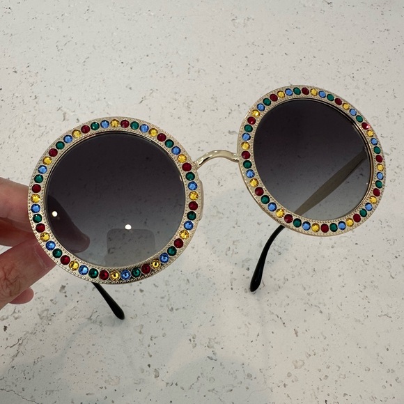 DOLCE & GABBANA ROUND SUNGLASSES - Picture 13 of 16
